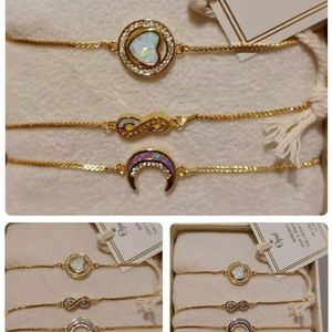3 Arm Candy Eye Candy Los Angeles Luxe Bracelets18K GOLD PLATED BRASS WITH OPAL